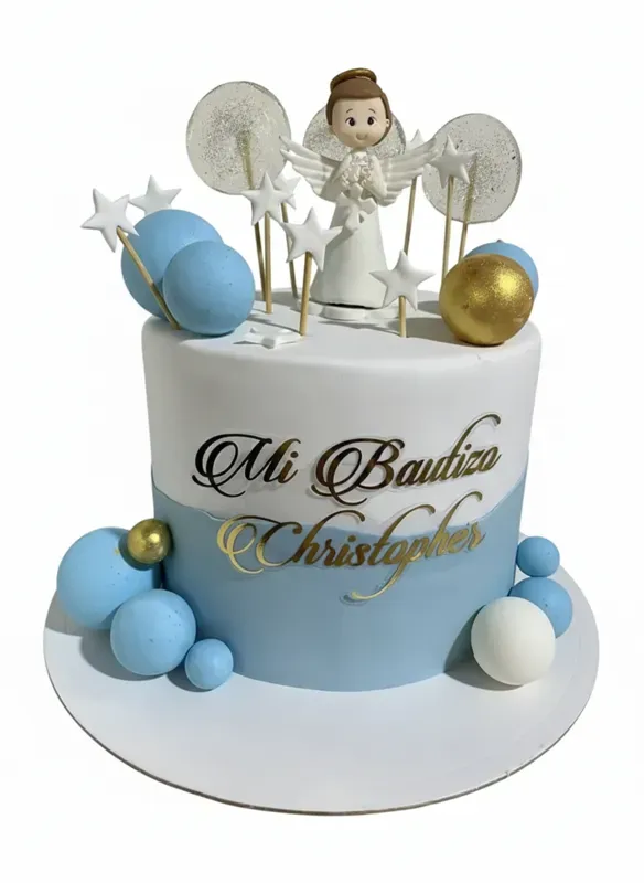 Torta de Bautizo para Niño personalizada
