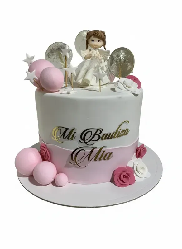 Torta de Bautizo para Niña personalizada